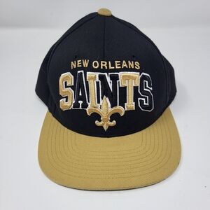 New‎ Orleans Saints Football NFL Snapback Flat Hat Cap Mitchell & Ness